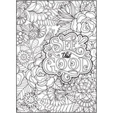 Cra-Z-Art Timeless Creations Words of Wonder Inspirational Adult Coloring Book, 64 Designs