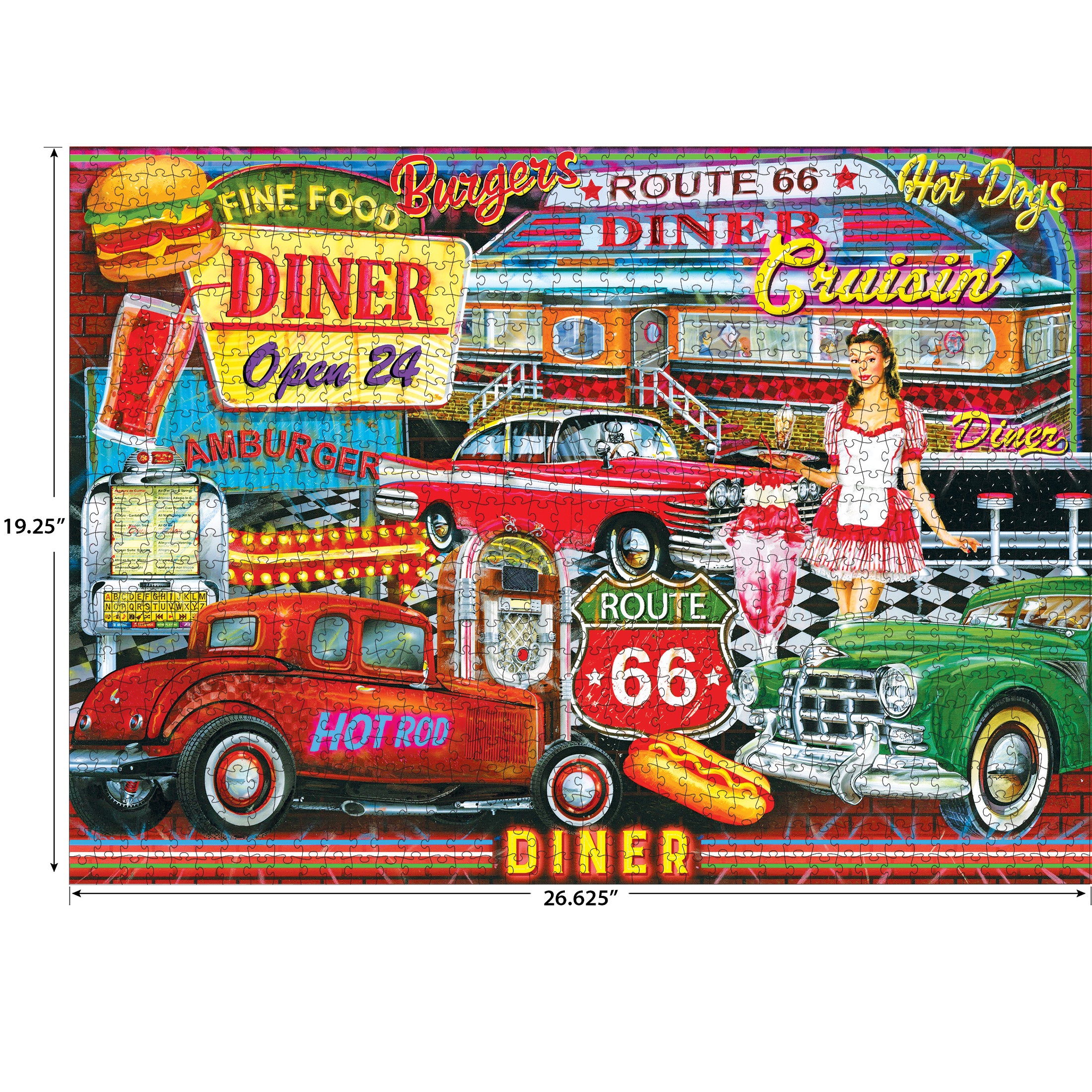 RoseArt - Kodak Premium - 50's Diner - 1000 Piece Jigsaw Puzzle