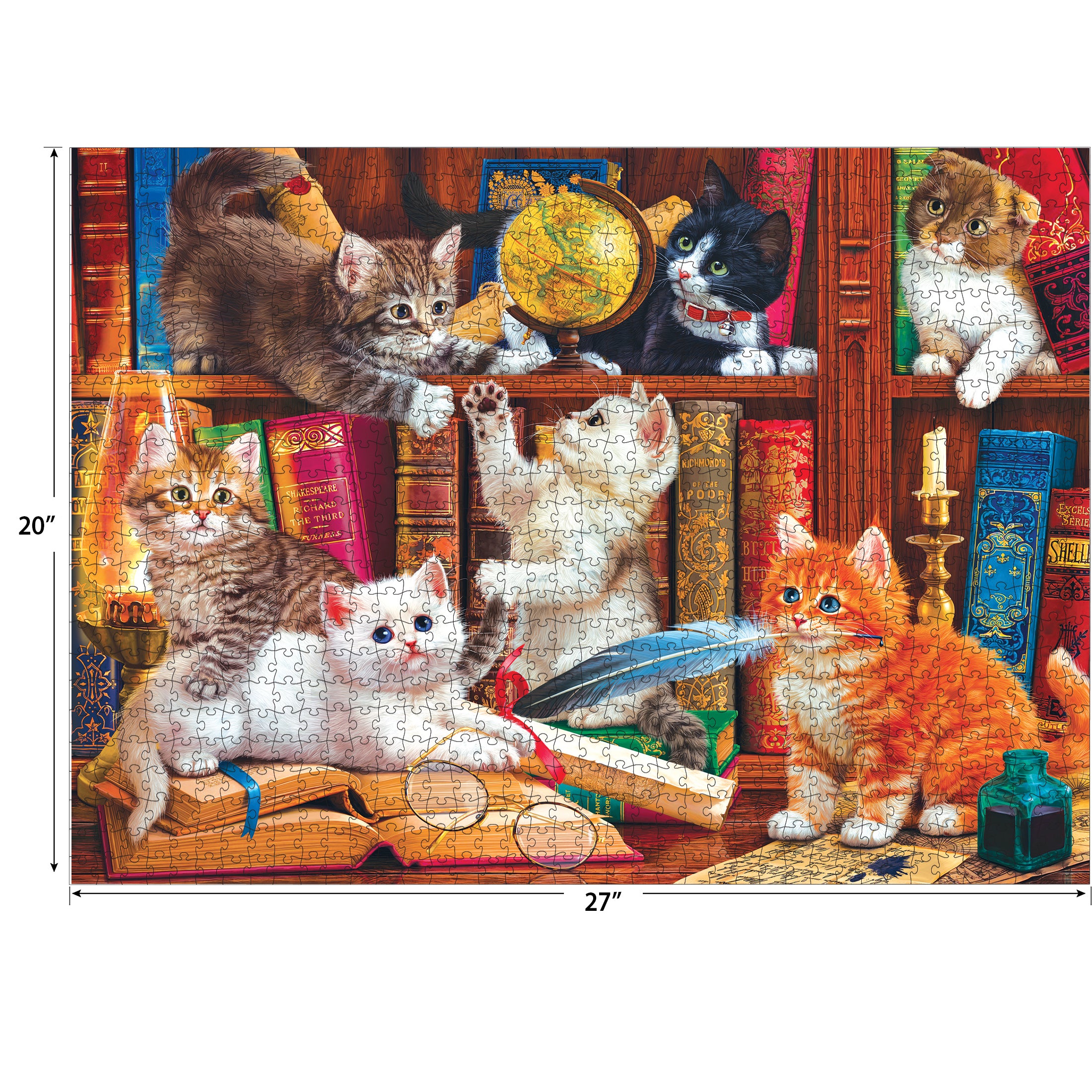 らっこ RoseArt - Kodak Premium - Library Mischief - 1000 Piece Jigsaw