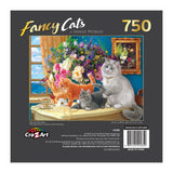 RoseArt - Gatos Elegantes - Travesuras de Biblioteca - Rompecabezas de 750 Piezas