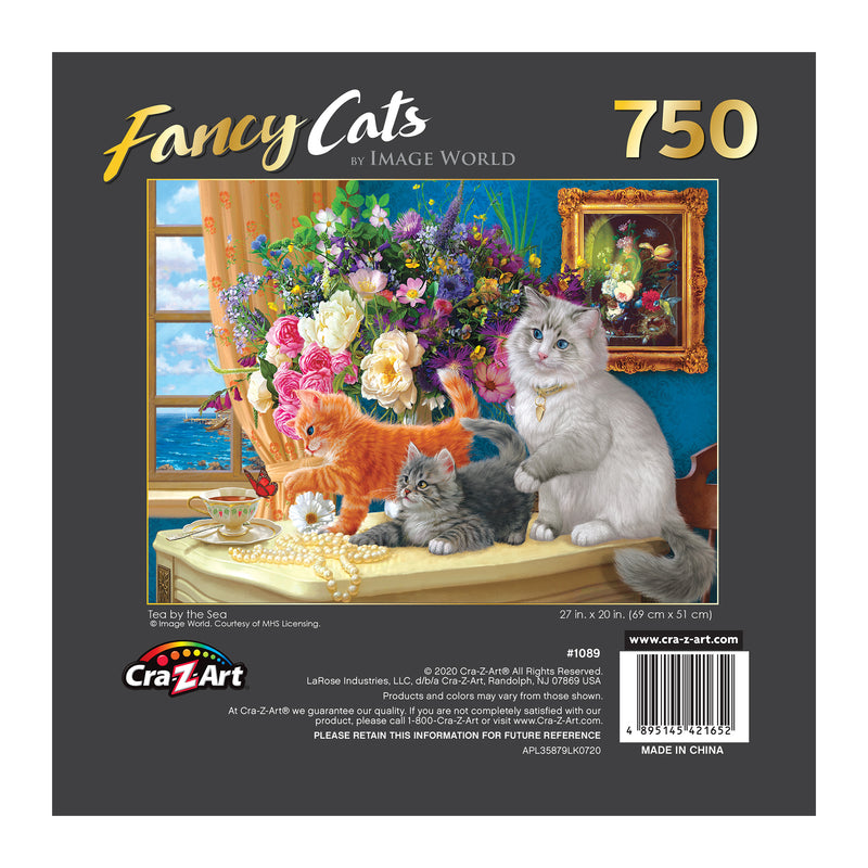 RoseArt - Gatos Elegantes - Travesuras de Biblioteca - Rompecabezas de 750 Piezas