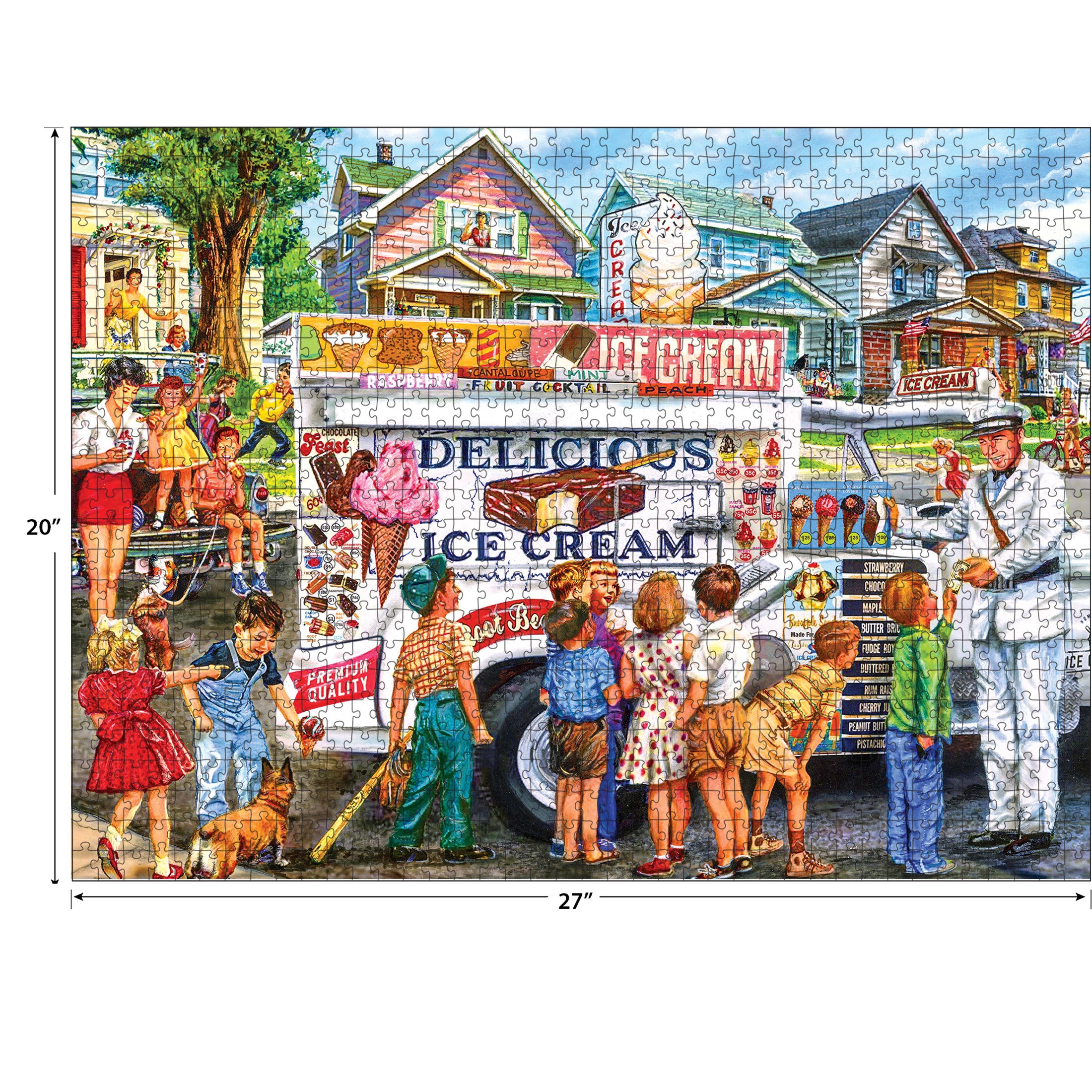 RoseArt - Back to the Past - Ice Cream Truck Day - 1000 Piece