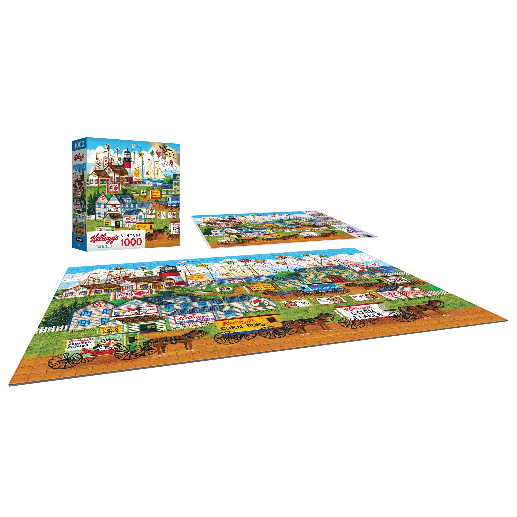 RoseArt - Kellogg's - Town by the Sea - 1000 Piece Jigsaw Puzzle