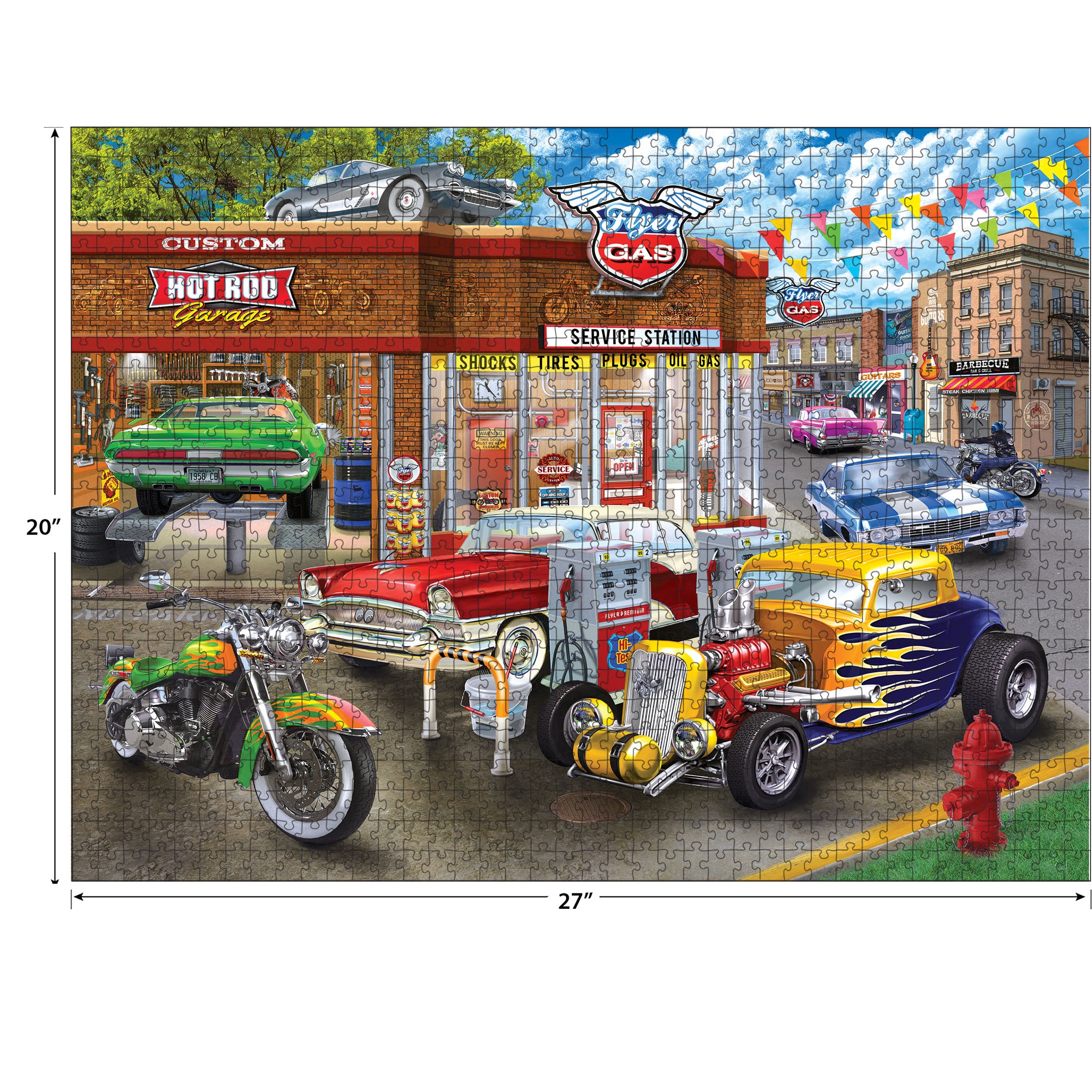 RoseArt - Chris Bigelow - Hot Rod Garage - 1000 Piece Jigsaw