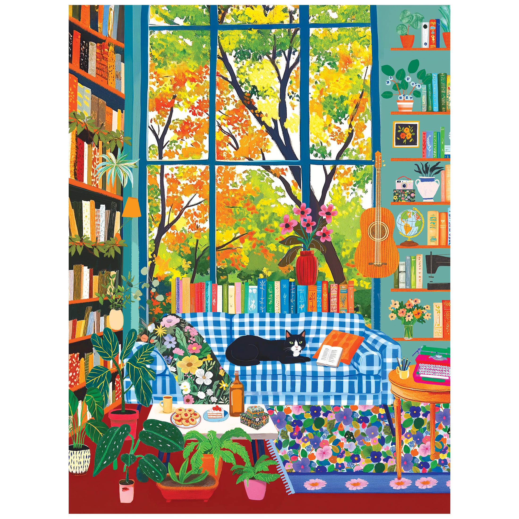 RoseArt Vertical Visions Cozy Reading Room 500-Piece Jigsaw Puzzle