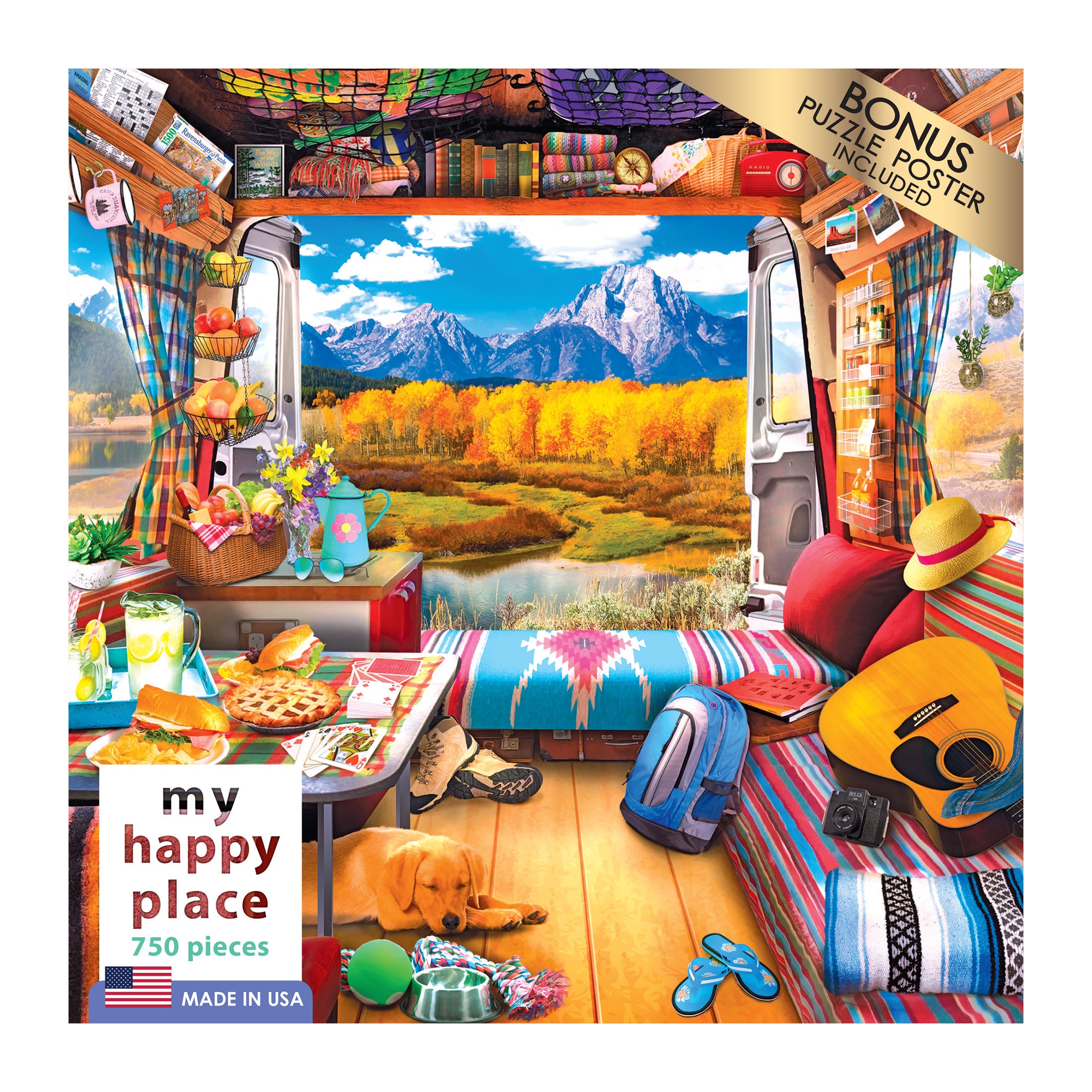 RoseArt - My Happy Place - Van Life, The Grand Tetons - 750 Piece