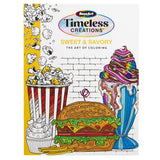 Cra-Z-Art Timeless Creations Sweet & Savory Food Adult Coloring Book, 64 Designs
