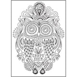 Cra-Z-Art Timeless Creations Feathered Friends Bird Adult Coloring Book, 64 Designs
