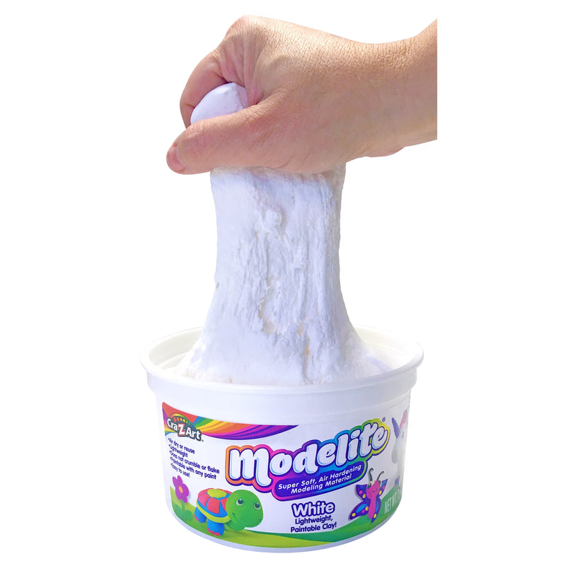 Cra-Z-Art Modelite Lightweight Air-Dry Modeling Clay, White, 7.5 oz, Ages 3+