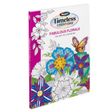 Cra-Z-Art Timeless Creations Fabulous Florals Adult Coloring Book, 64 Floral Designs