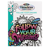 Cra-Z-Art Timeless Creations Follow Your Dreams Adult Coloring Book, 64 Inspirational Designs