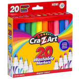 Cra-Z-Art Super Washable Broad Line Markers, 20 Colors, Ages 3+