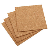 Four Board Dudes Cork Tiles - Lightweight 4 Count 6 x 6 INCH stacked slightly askew on a white background.