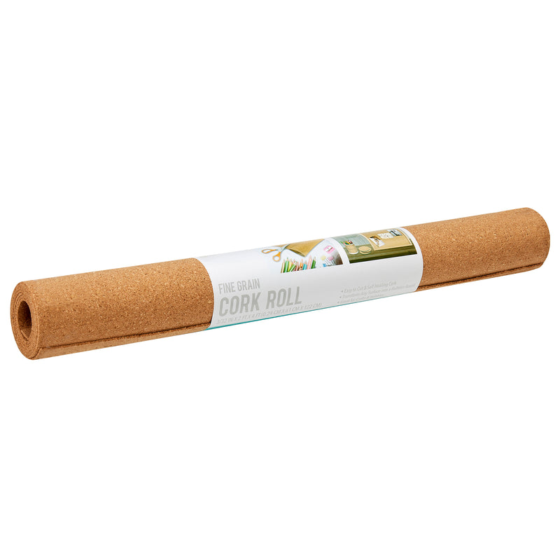 A rolled-up Board Dudes HOBBY CORK ROLL - 3/32 in thick 24 x 48 INCH with a white label wrapped around it.