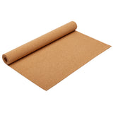 A roll of Board Dudes HOBBY CORK ROLL - 3/32 in thick 24 x 48 INCH partially unrolled, displaying its smooth, brown surface against a white background.