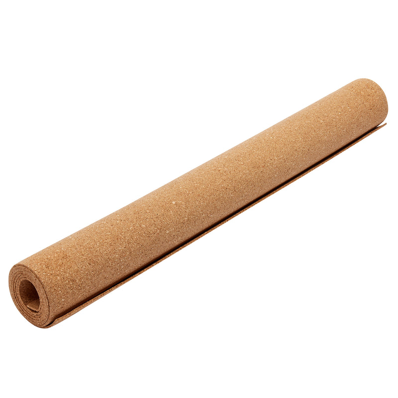 A rolled-up sheet of Board Dudes HOBBY CORK ROLL - 3/32 in thick 24 x 48 INCH, photographed against a plain white background.