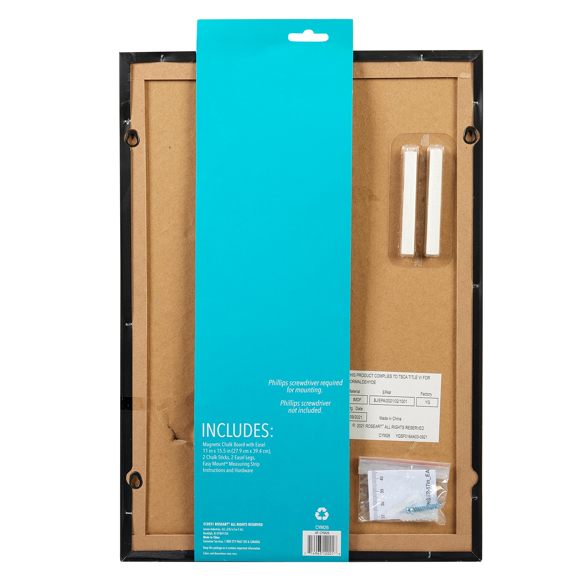 Board Dudes Magnetic Chalk Board with Easel 11 x 15.5 inches