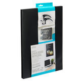 A packaged Board Dudes Magnetic Chalk Board with Easel 11 x 15.5 inches: Versatile Organization and Style is displayed, showing dimensions of 11"x14.5". The packaging depicts a chalkboard, easel legs, and chalk sticks, with instructions for easy mounting.