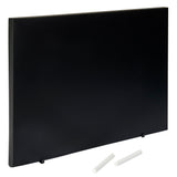 A Board Dudes Magnetic Chalk Board with Easel 11 x 15.5 inches: Versatile Organization and Style with smooth surface and two pieces of white chalk.