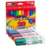 Cra-Z-Art Super Washable Broad Line Markers, 20 Colors, Ages 3+
