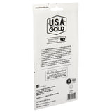 Back of a USA Gold Yellow Pencil Sharpen 24 Count package displaying product description, manufacturing details, and quality guarantee in black text on a white background.