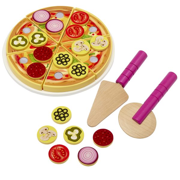 RoseArt Top 'N Serve Pizza: Real Wood Playset for Culinary Creativity