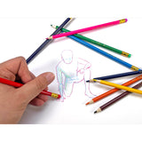 Cra-Z-Art Erasable Colored Pencils with Erasers, 24 Colors, Pre-Sharpened, Ages 3+