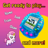 Giga Pets Unicorn Interactive Virtual Pet Keychain Toy, Ages 5+