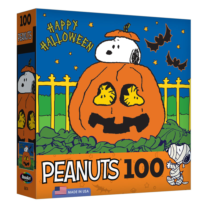 RoseArt - Peanuts Halloween - Joyeux Halloween - Puzzle de 100 pièces