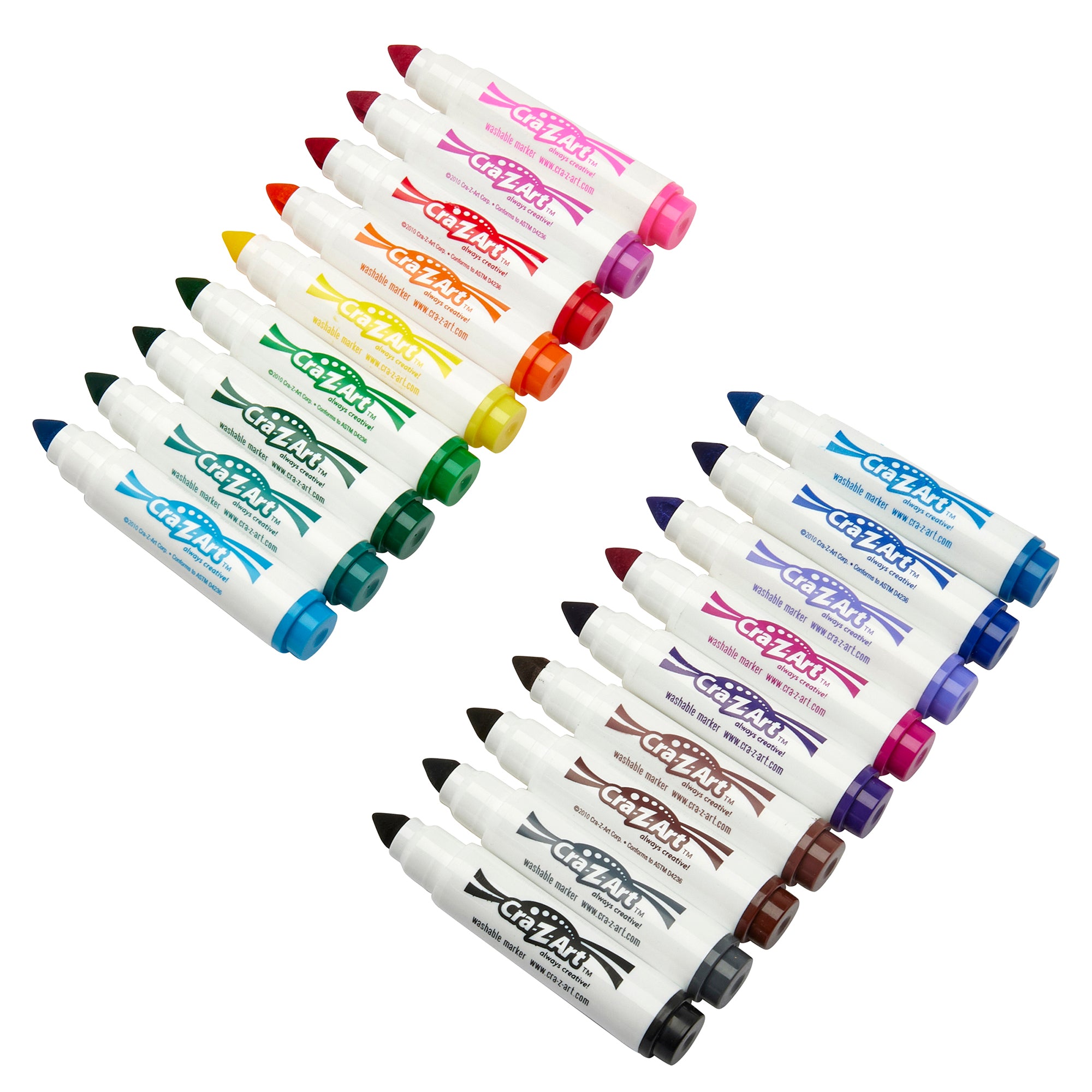 Cra-Z-Art Washable Mini Broadline Markers, 18 Count
