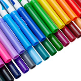 A row of Cra-Z-Art Super Tip Marker -Washable 30 Count arranged diagonally from the top left to the bottom right against a white background. Colors range from pink, purple, blue, green, to orange, yellow, and red.