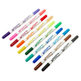 A set of 10 ct. Double-Sided Super Tip Markers in various colors, including shades of purple, red, pink, yellow, green, blue, brown, and black, arranged horizontally in a single row.
