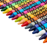 A close-up of Cra-Z-Art Crayons, 24 Count arranged in rows, showcasing different colors. The crayons are branded "Cra-Z-Art.