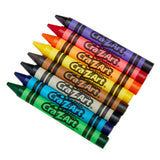 A set of eight Cra-Z-Art Jumbo Crayons 8 Count in assorted colors, arranged diagonally in an overlapping pattern on a white background.