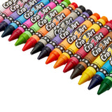 A set of Cra-Z-Art Jumbo Crayons 16 Count Washable in a variety of colors are lined up diagonally. The crayons have their labels visible.