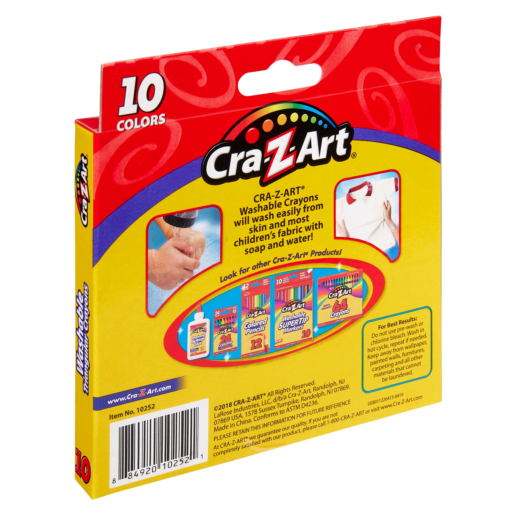 Cra-Z-Art Triangular Crayons 10ct Washable