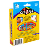 Back of a Cra-Z-Art Washable Crayons Super Jumbo 16 Count box, showing product info, usage instructions, and additional product images.