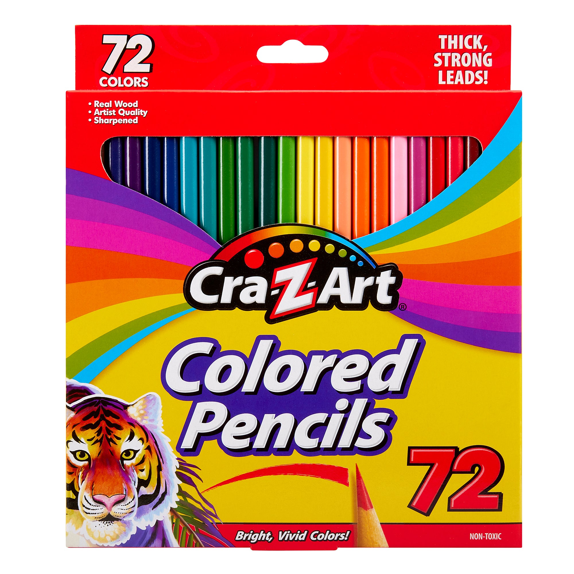 Cra-Z-Art Colored Pencils – 72 Count Pre-Sharpened Set, Bright Colors,