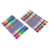 Two sets of Cra-Z-Art Twist Up Colored Pencils 24 Count are arranged in rows, each set showcasing a variety of bright colors with clear plastic casing and caps matching the ink color.