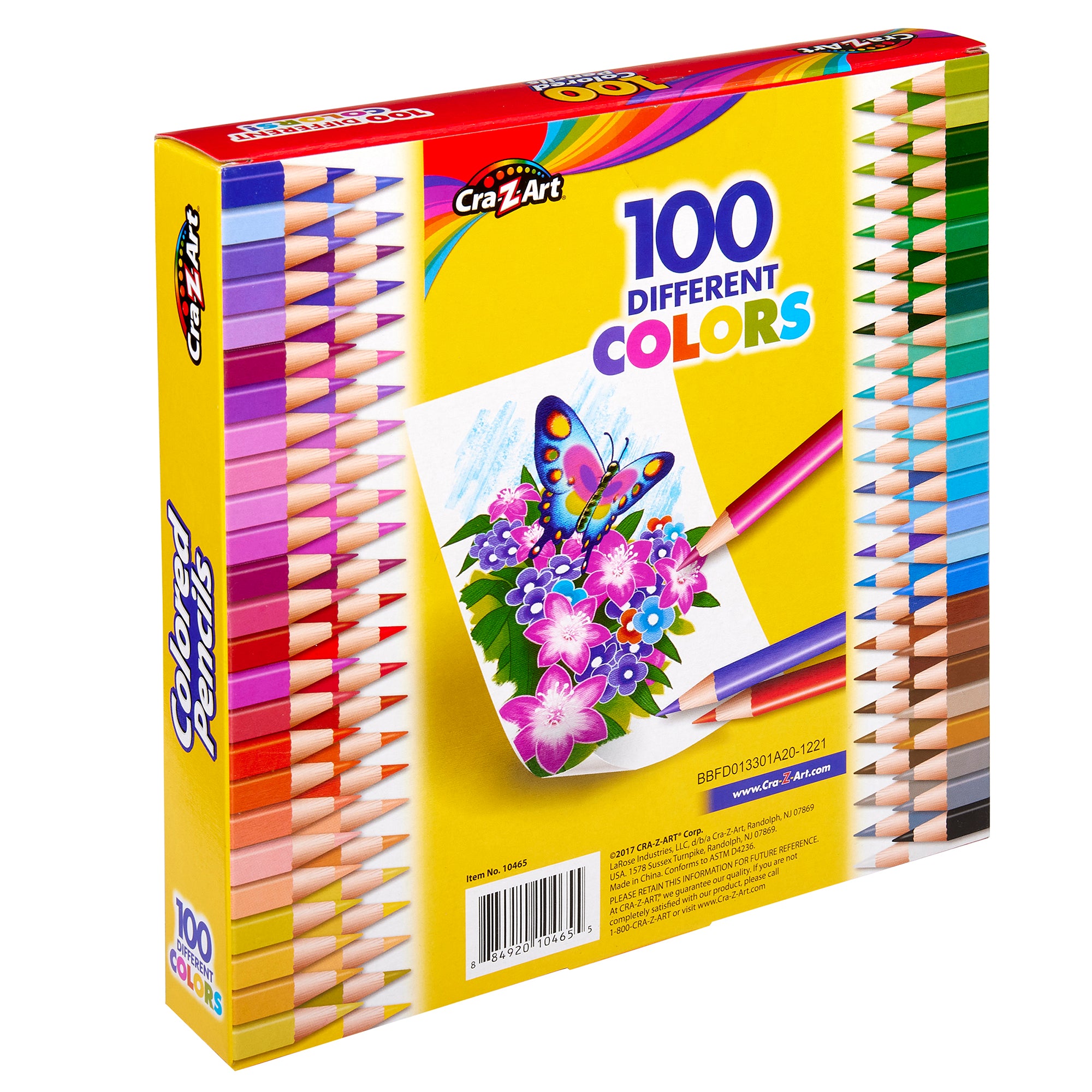 Cra-Z-Art Colored Pencils, 100 Count, Assorted Colors, Pre-Sharpened,