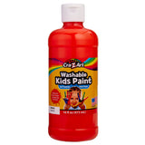 A 16 fl oz bottle of Cra-Z-Art Orange Paint 16 oz - Bold, Vibrant, and Easy to Apply for Creative Projects! Safe for Kids 3+. The label shows a child with painted hands and states the paint is all-purpose and non-toxic.