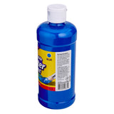 You see a blue bottle of washable poster paint with a white cap. The label shows product information, including washing instructions and a small paintbrush illustration. It is labeled as "Cra-Z-Art Blue Paint 16 oz - Bold, Vibrant, and Easy to Apply for Creative Projects! Safe for Kids 3+.