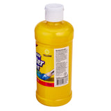 Yellow bottle of Cra-Z-Art Yellow Paint 16 oz - Bold, Vibrant, and Easy to Apply for Creative Projects! Safe for Kids 3+ with a white cap and a labeled front indicating brand and color, standing upright with instructions and barcode visible on the back.