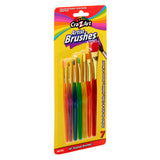A package of Cra-z-art Artist Brushes 7 Count containing seven multicolored brushes. The packaging notes "All Purpose Brushes!" and is designed for arts and crafts, hobbies, home, and school use.