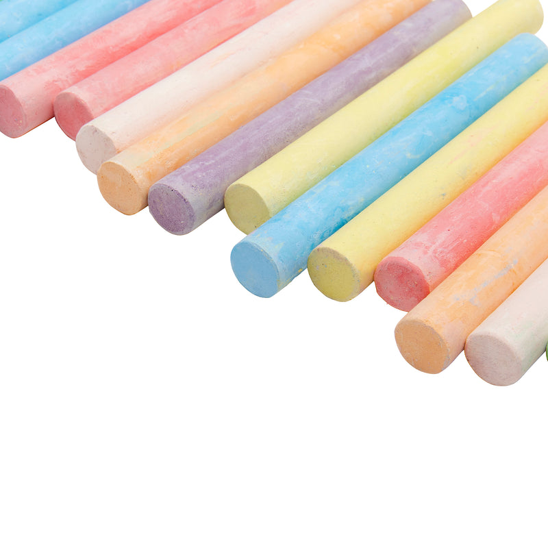 A set of Cra-Z-Art Chalk - Color 16 Count in various hues is arranged diagonally against a white background.