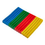 Blocks of 4 Color Modeling Clay, 4 pieces per 4 Color, 16 pieces Total arranged in blue, green, red, and yellow, each color separated into individual strips.