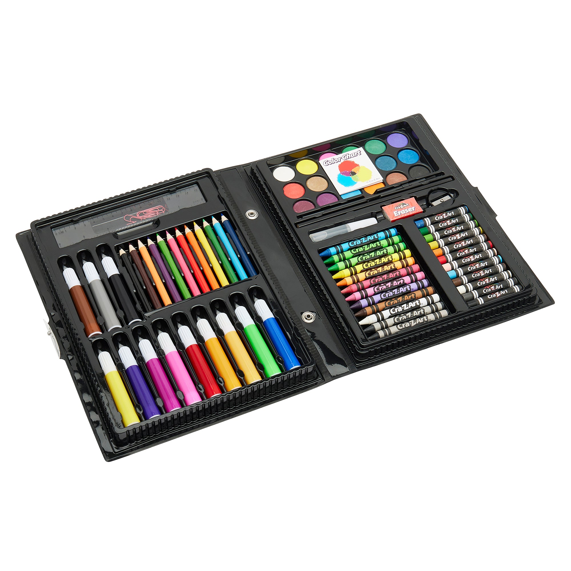 Cra-Z-Art Super Art Set 80pc Kids Art Kit with Markers, Crayons, Color