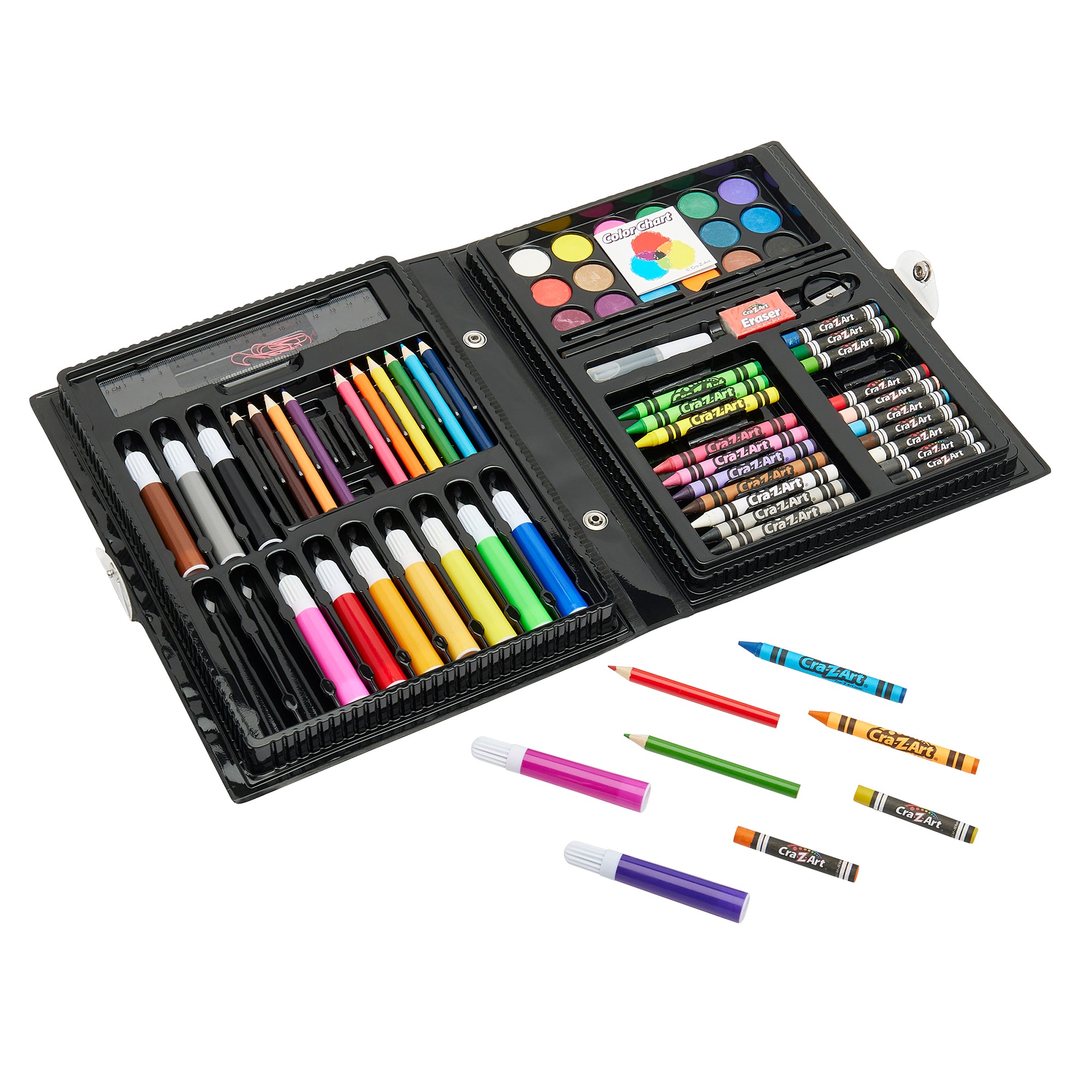 Cra-Z-Art Super Art Set 80pc Kids Art Kit with Markers, Crayons, Color