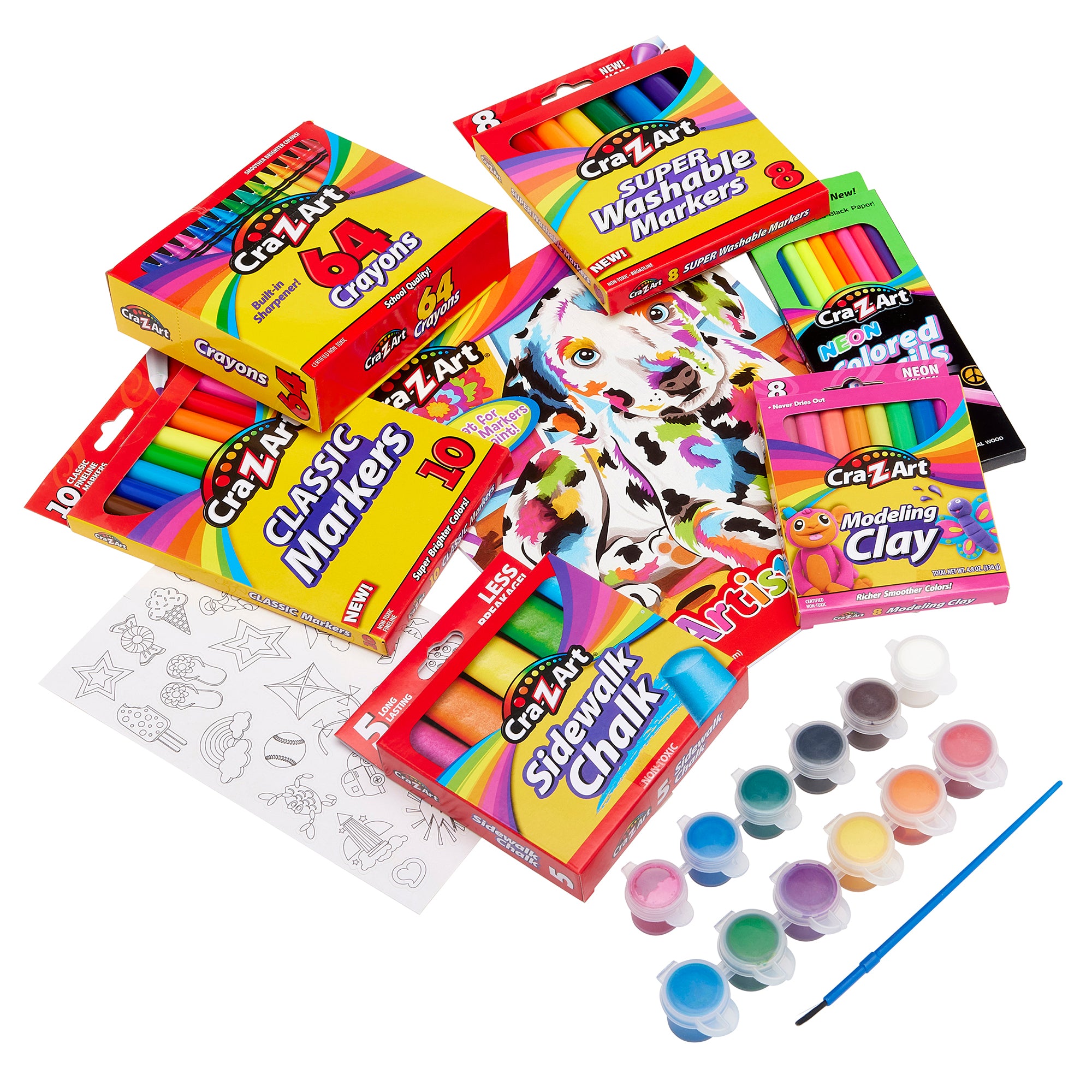 Cra-Z-Art Ultimate Art Extravaganza Tub – 125+ Piece Kids Art Set with