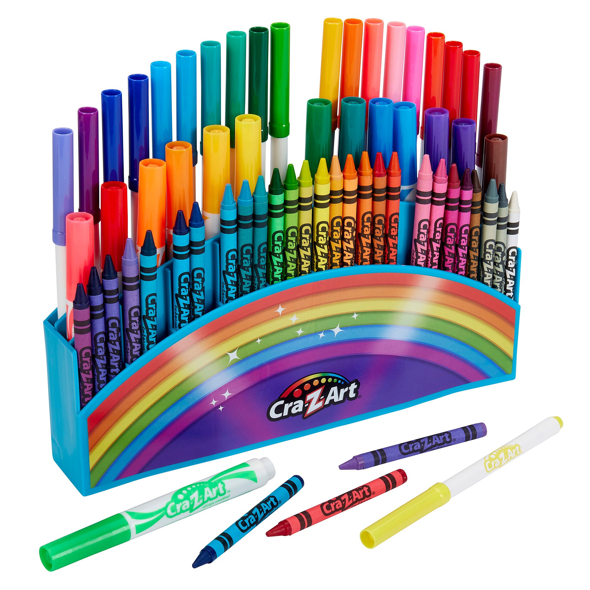 Cra-Z-Art Amazing Art Case, 64 Pieces, Crayons, Super Tip Markers & Br
